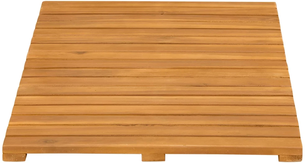 Badematte 2 vnt. Natūrali 60 x 40 cm Kietos akacijos mediena