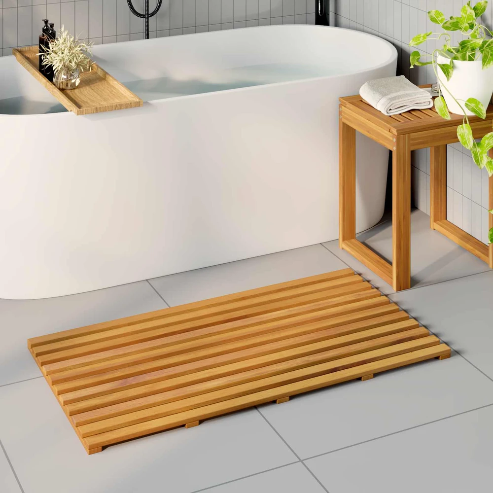 Badematte Natūrali 100 x 53 cm Kietos akacijos mediena