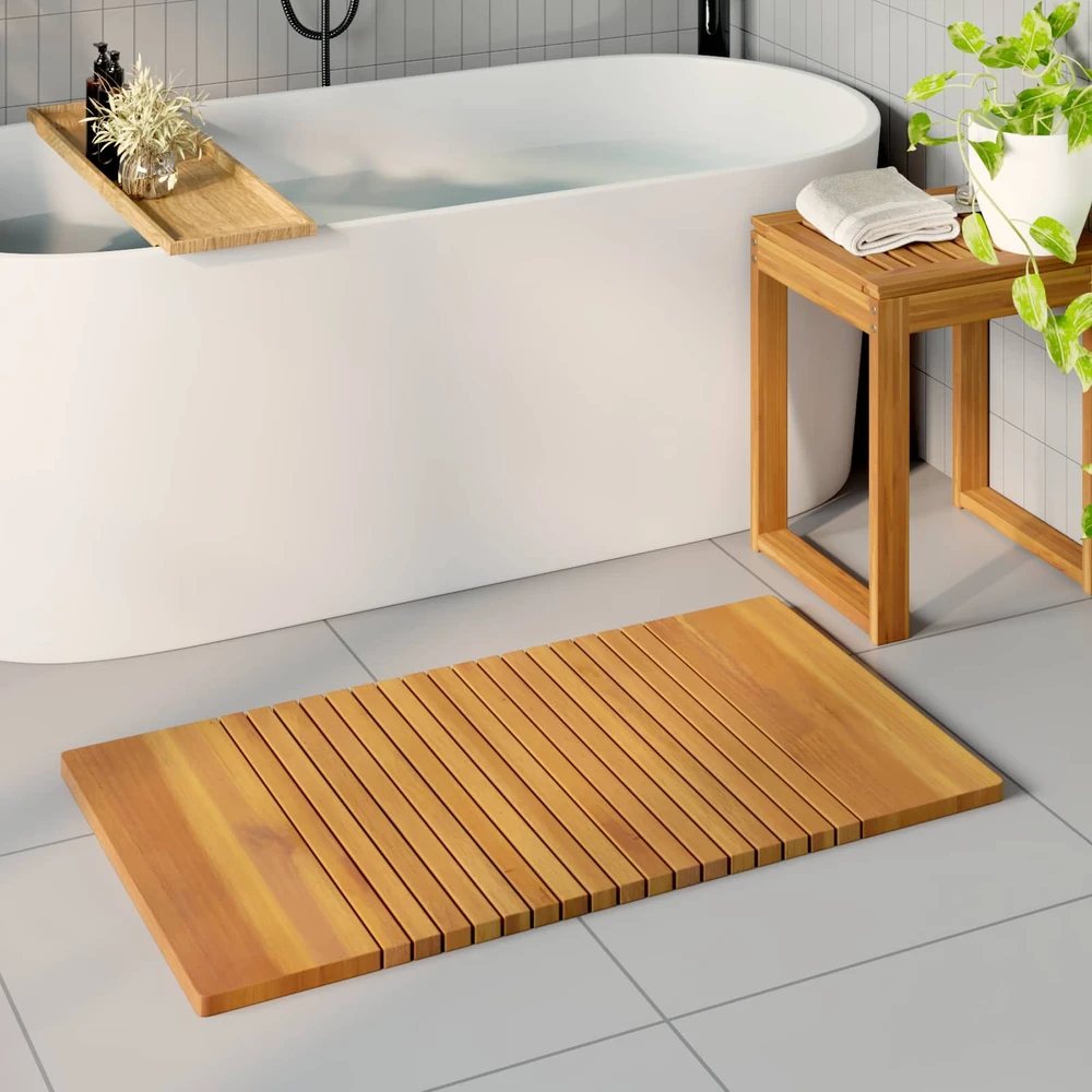 Badematte Natūrali 100 x 55 cm Kietos akacijos mediena