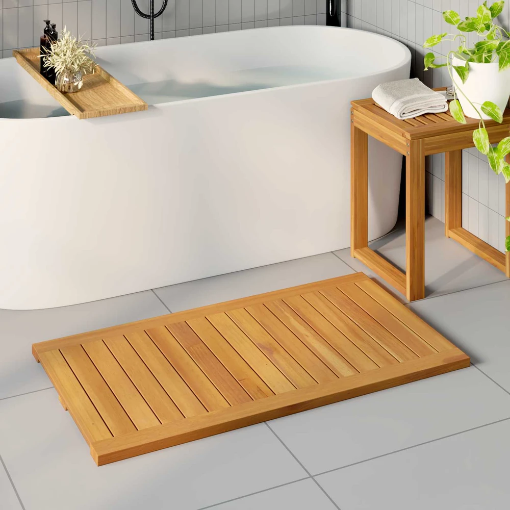 Badematte Natūrali 100 x 55 cm Kietos akacijos mediena