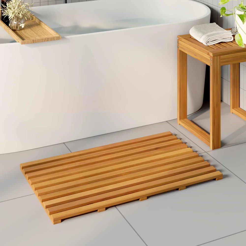 Badematte Natūrali 80 x 48 cm Kietos akacijos mediena