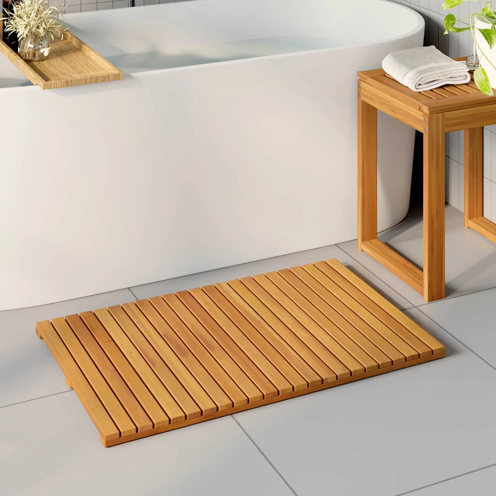 Badematte Natūrali 80 x 50 cm Kietos akacijos mediena