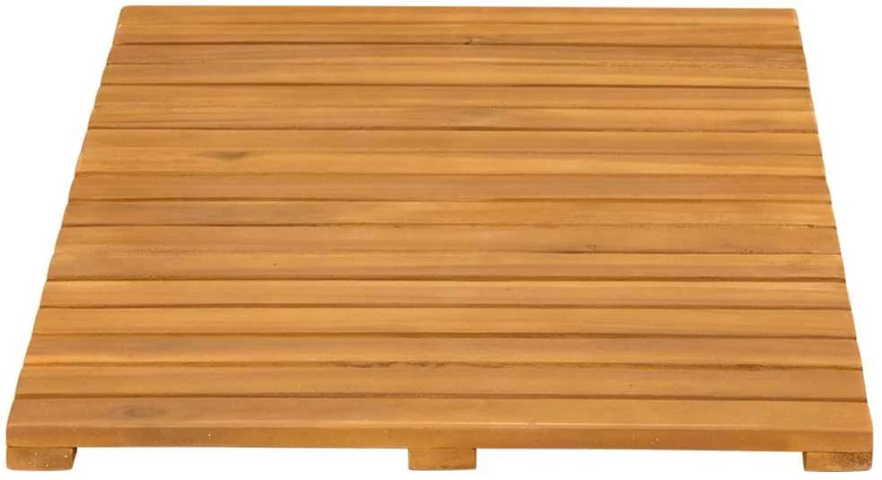 Badematte Paprastas Ruda 60 x 40 cm Kietos akacijos mediena