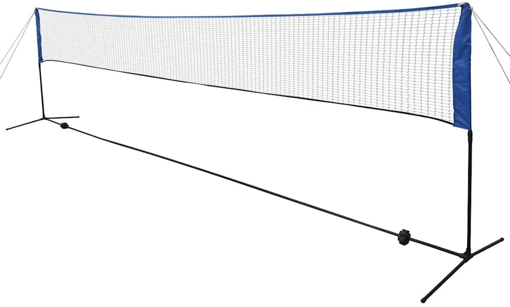 Badmintono tinklas su plunksninukais, 600x155 cm