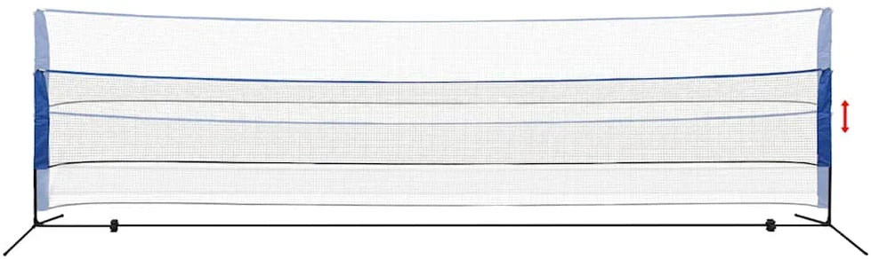 Badmintono tinklas su plunksninukais, 600x155 cm