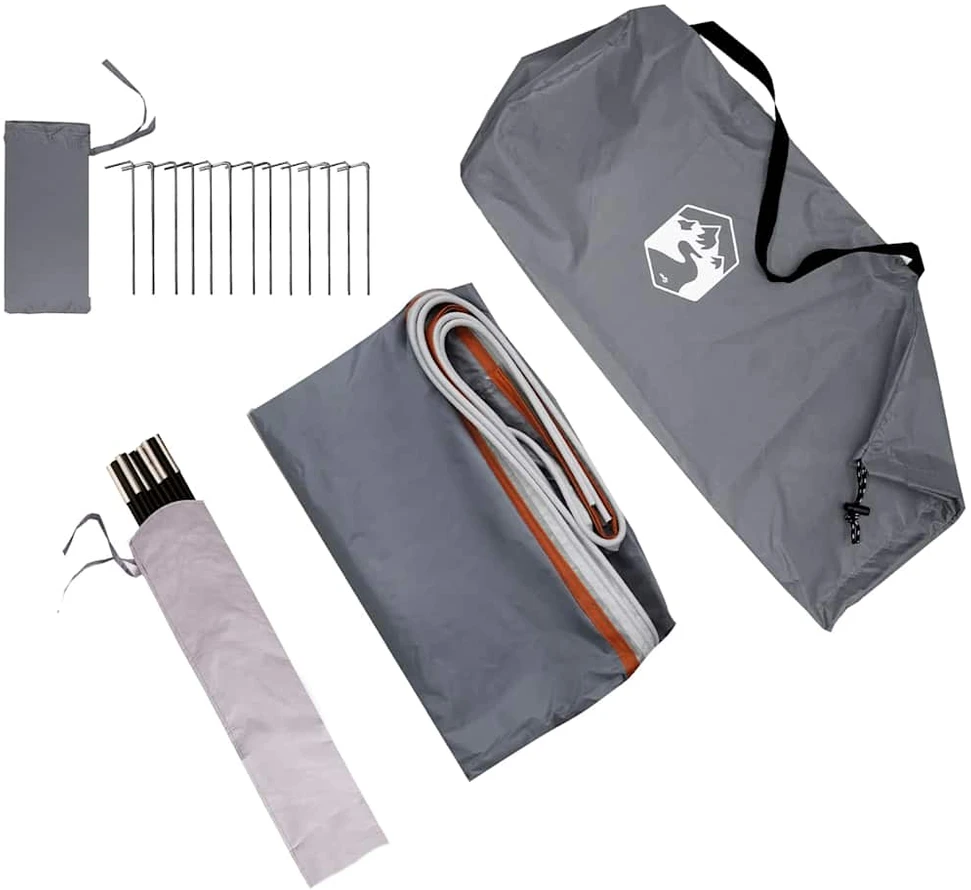Bagažinės palapinė Pilka ir oranžinė 285 x 255 x 245 cm tafta