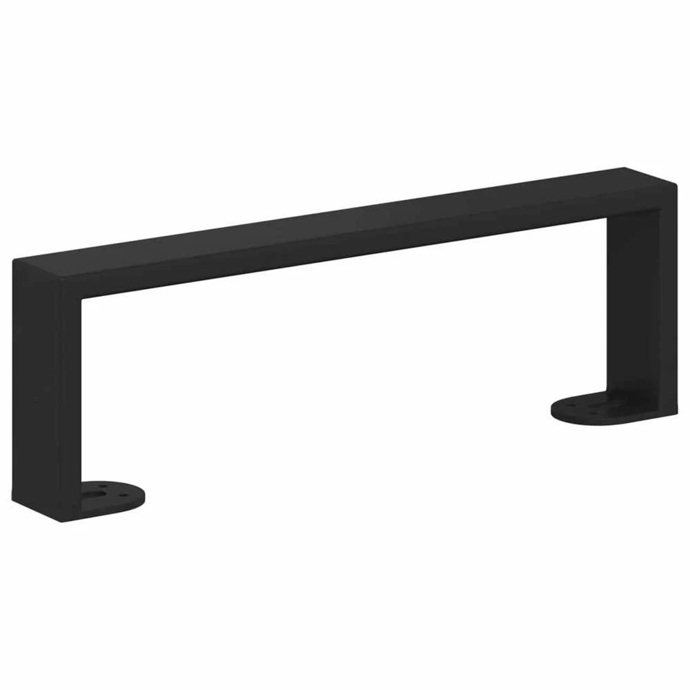 Baldų kojelės 12 vnt. Juoda 311 x 40,5 x 100 mm Geležis
