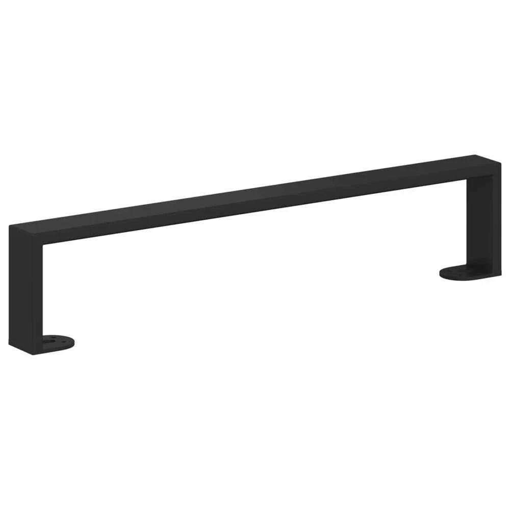 Baldų kojelės 12 vnt. Juoda 481 x 40,5 x 100 mm Geležis