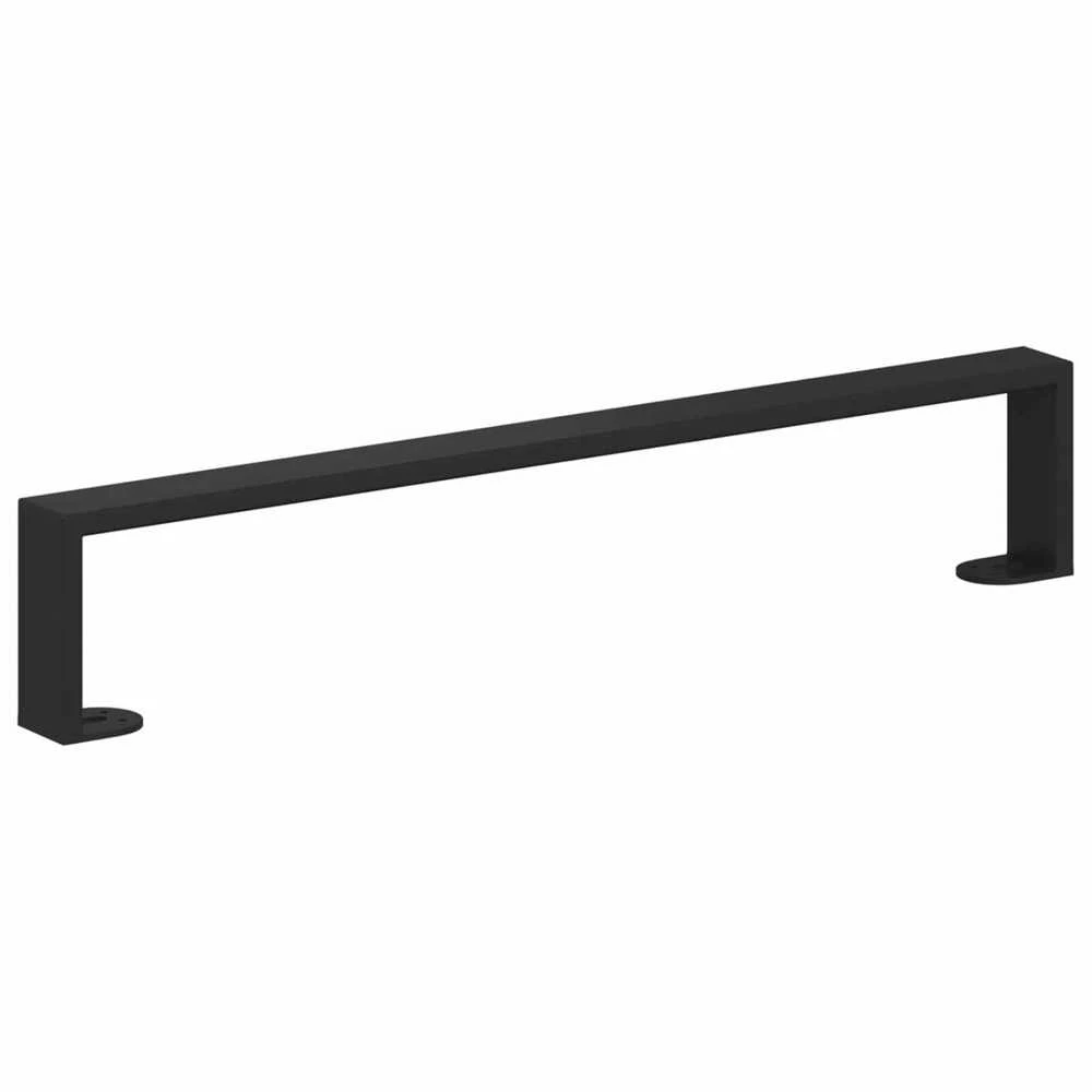 Baldų kojelės 12 vnt. Juoda 546 x 40,5 x 100 mm Geležis