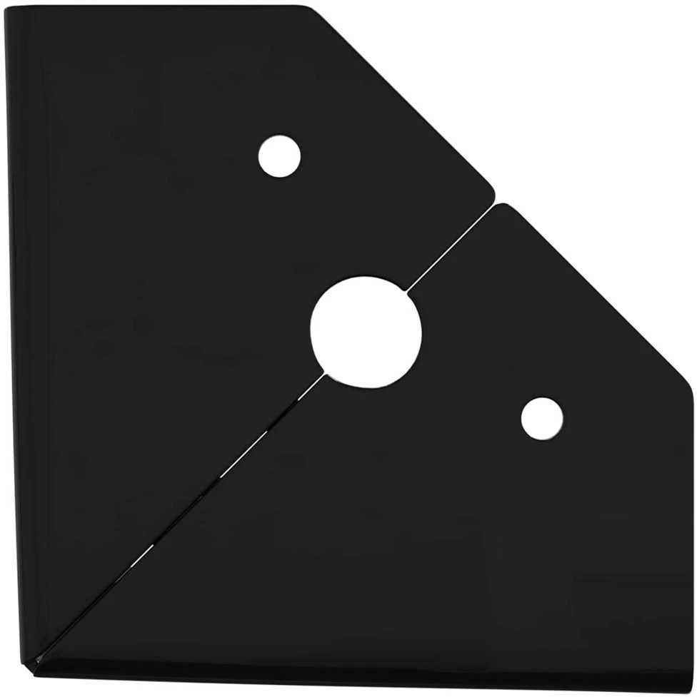 Baldų kojelės 2 vnt. Juoda 54,1 x 54,1 x 100 mm Geležis