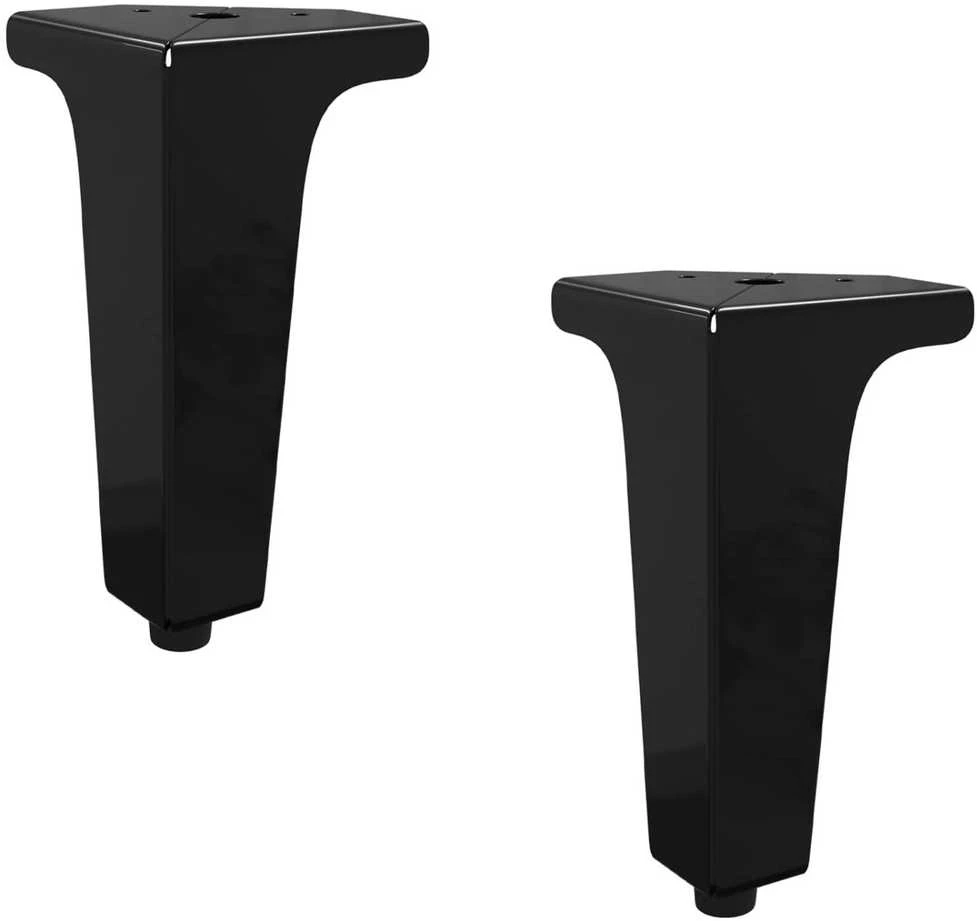 Baldų kojelės 2 vnt. Juoda 54,1 x 54,1 x 100 mm Geležis
