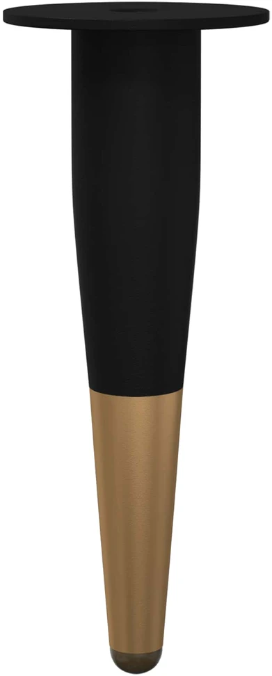 Baldų kojelės 2 vnt. Juodas ir auksinis Ø 40 x 98 mm Geležis