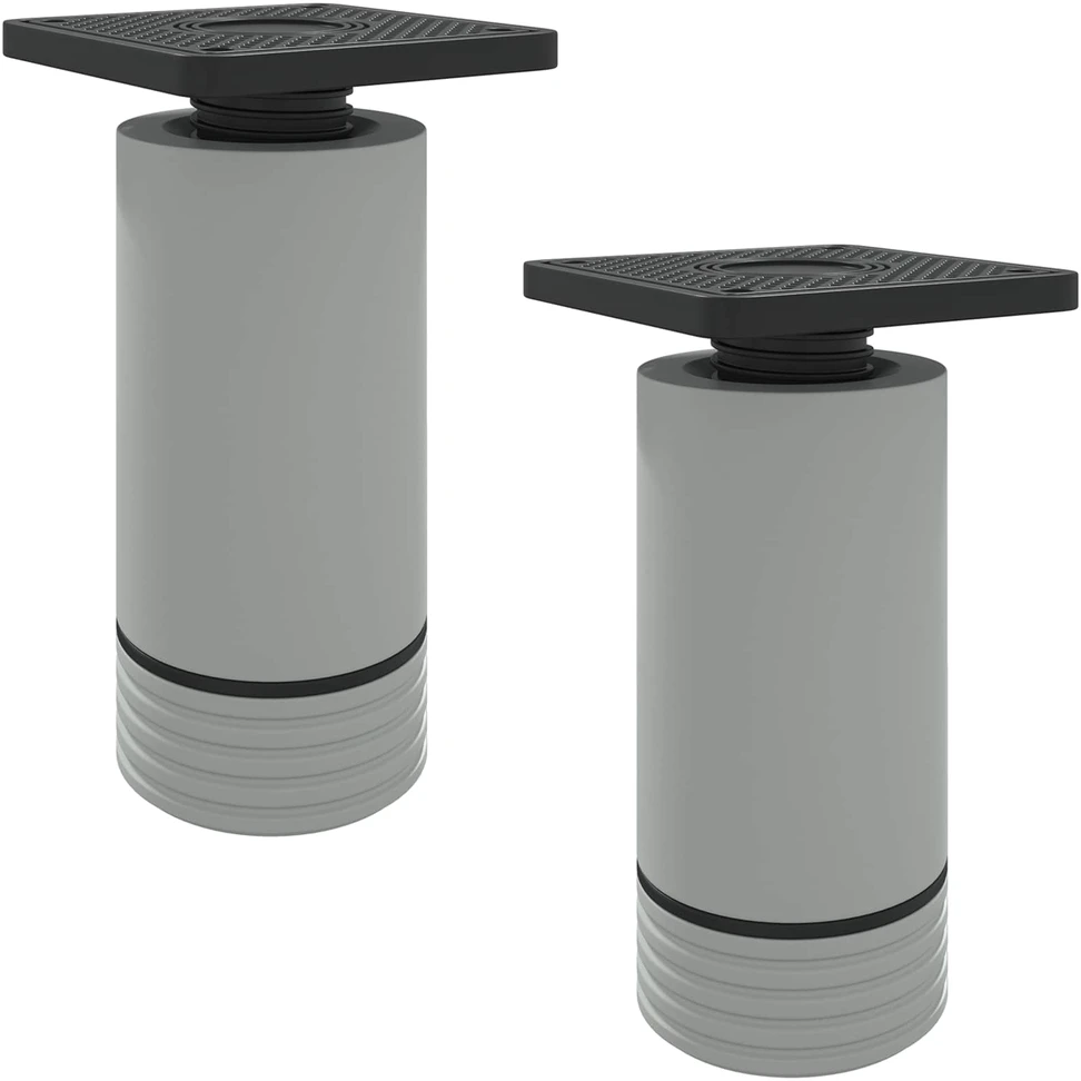 Baldų kojelės Reguliuojamas 2 vnt. Balta 64 x 64 x 100 mm PP
