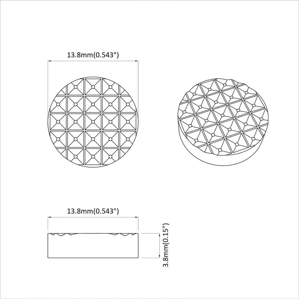Baldų kojų pagalvėlės 2 vnt. Juoda Ø 14 x 4 mm EVA