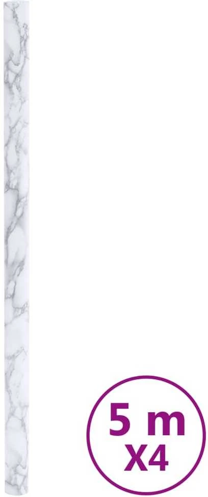 Baldų lipdukai, marmuro balti, 90x500cm, PVC, lipnūs, matiniai