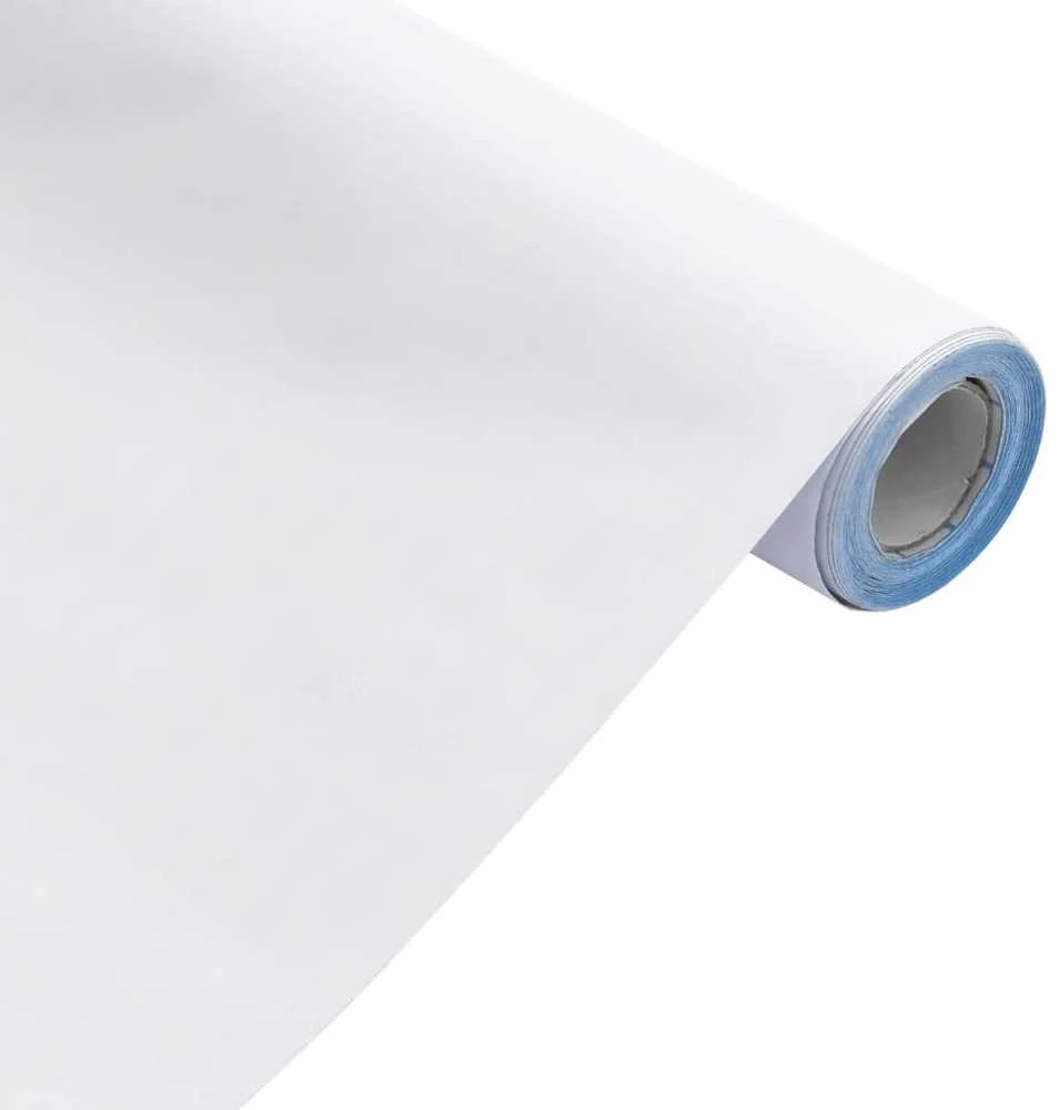 Baldų lipdukas, lipnus, matinės baltos spalvos, 90x500 cm, PVC