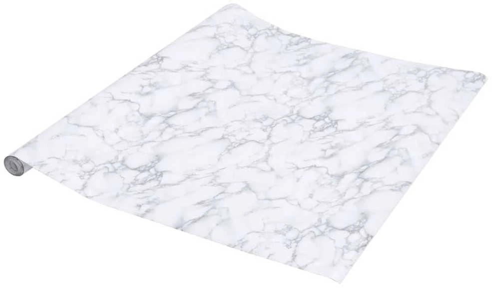 Baldų lipdukas, marmuro baltas, 90x500cm, PVC, lipnus