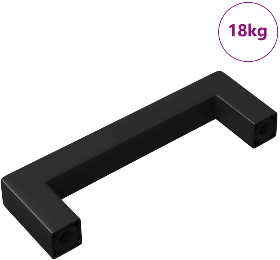 Baldų rankena 530 vnt. Juodas 105 x 12 x 36 mm Geležis