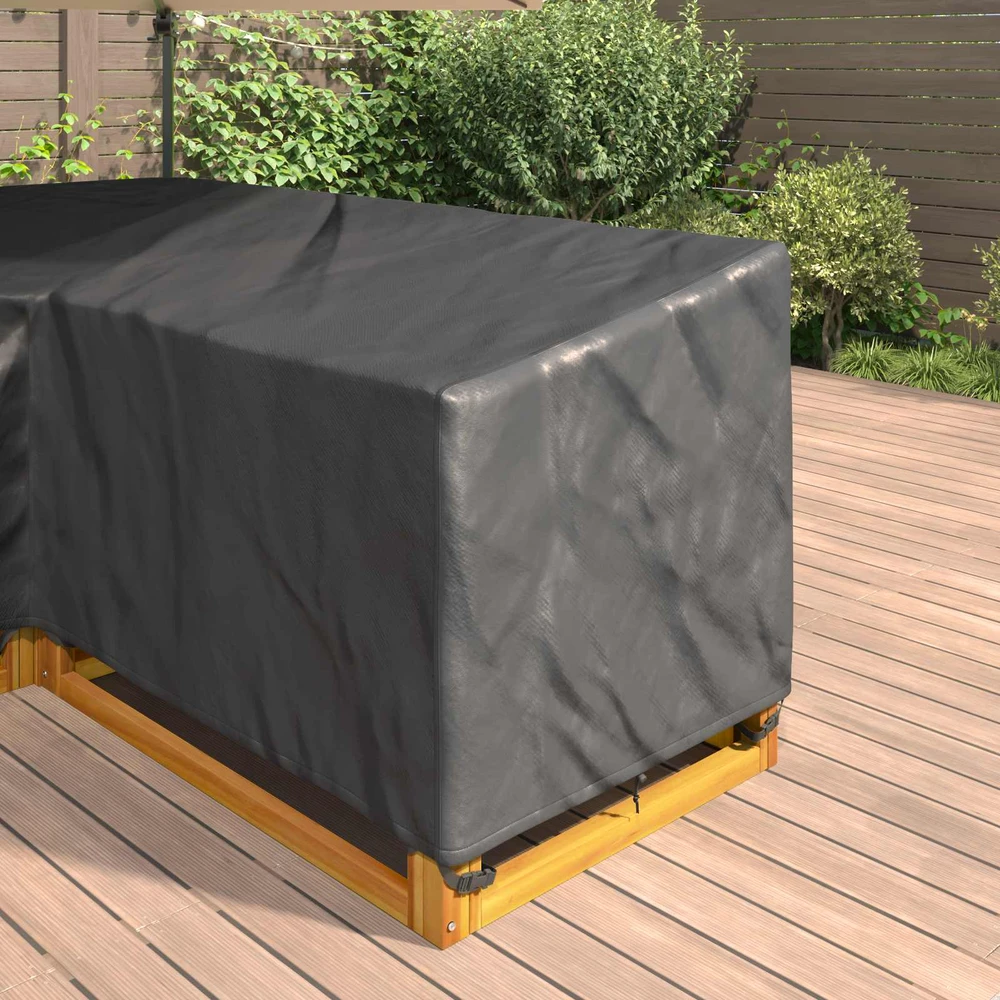 Baldų uždangalas 260 x 210 x 80 cm 420D Oksfordo audinys Juodas