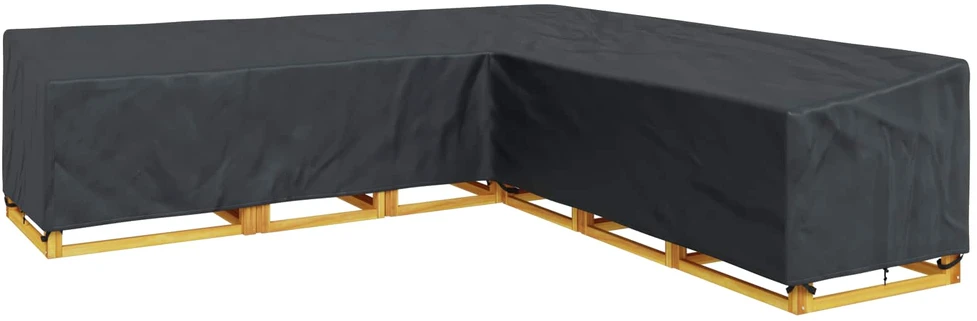 Baldų uždangalas 325 x 325 x 80 cm 210D Oksfordo audinys Juodas