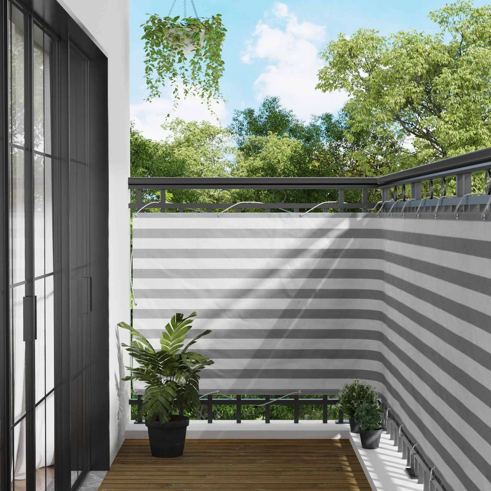 Balkono uždanga 110 x 500 cm Oksfordo audinys Stačiakampio