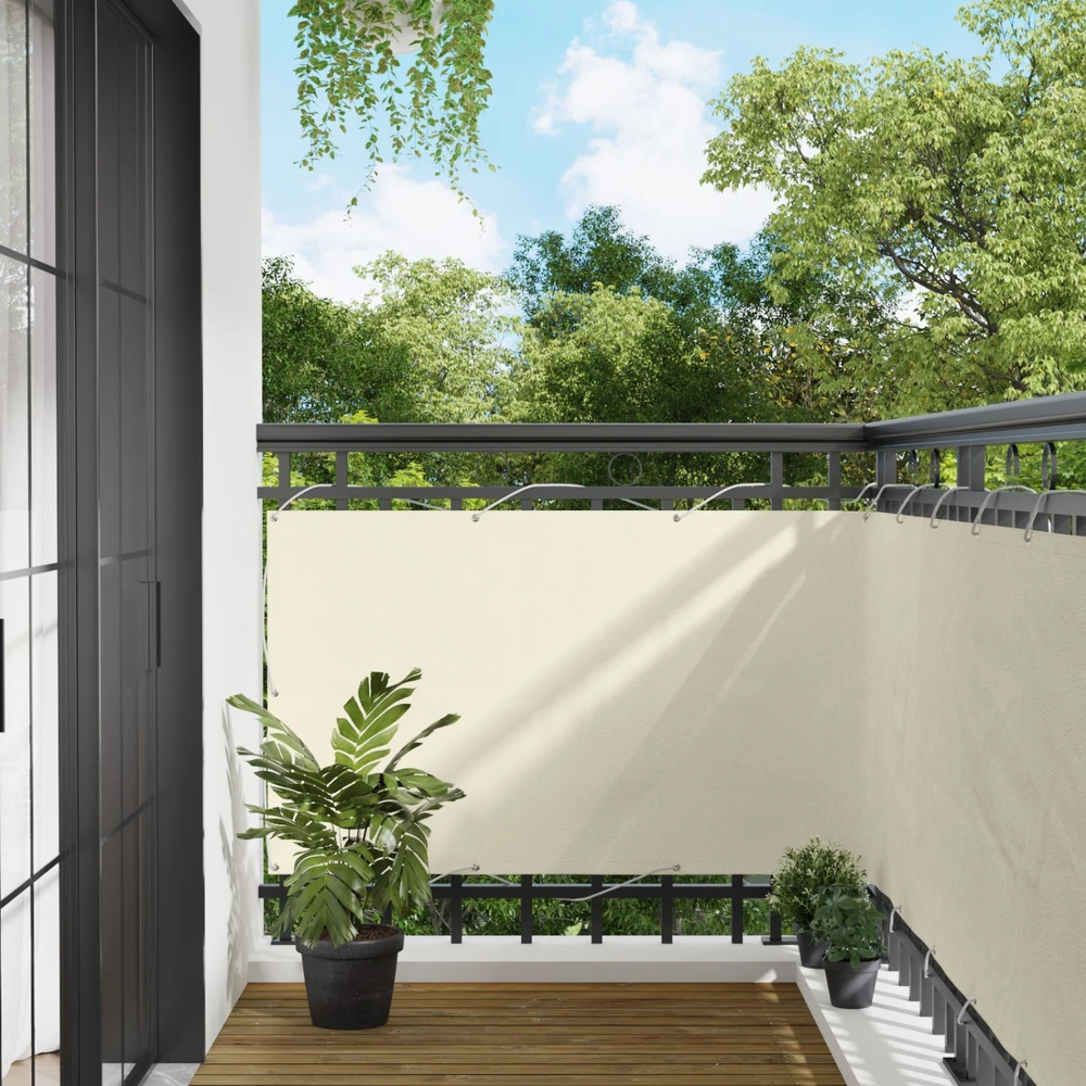 Balkono Ekranas 90 x 200 cm PU dengtas oksfordas alu