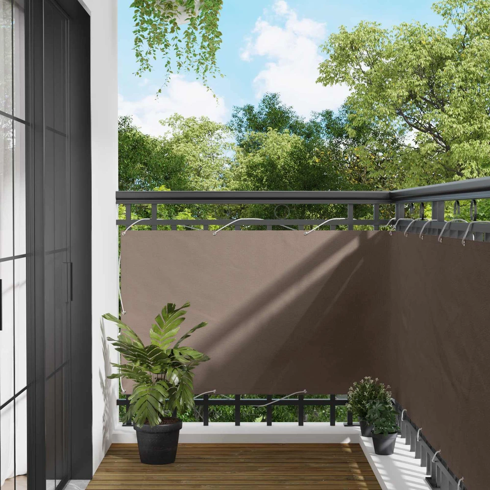 Balkono uždanga 90 x 200 cm PU dengtas oksfordas alu