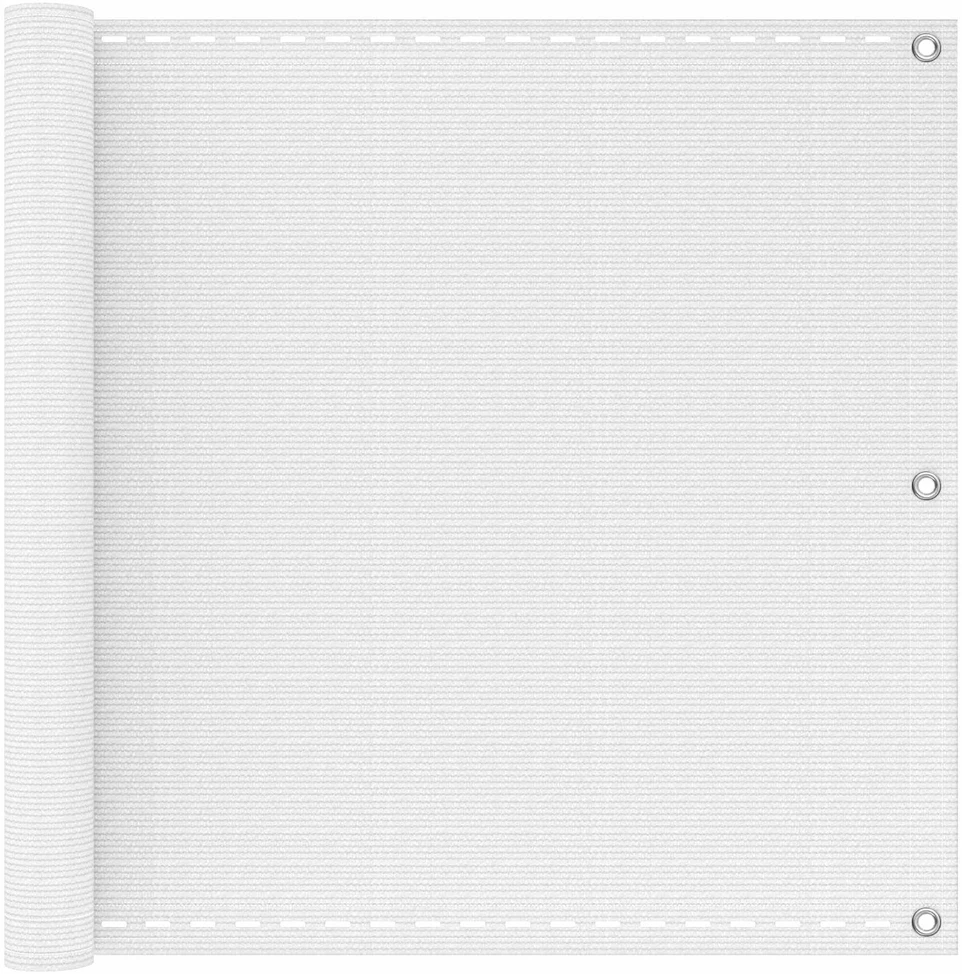 Balkono uždanga Balta 75 x 800 cm HDPE ir aliuminis