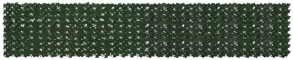 Balkono uždanga su lapais Tamsiai žalia 400 x 75 cm