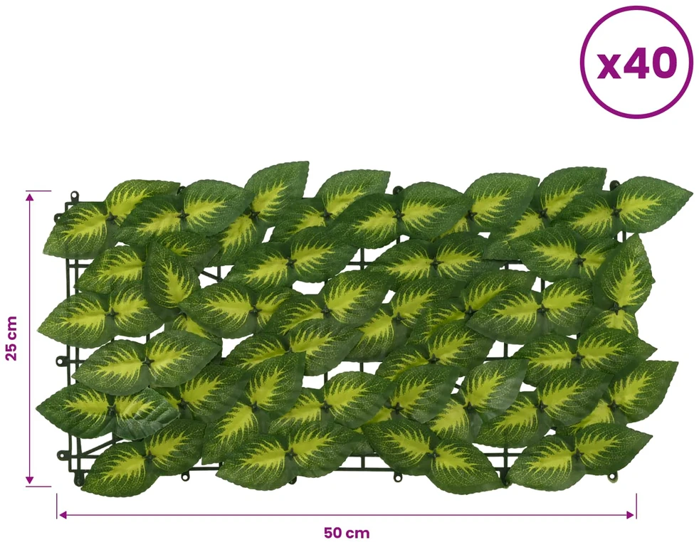 Balkono uždanga su lapais Žalia ir geltona 500 x 100 cm