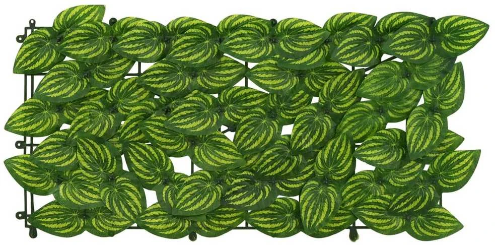 Balkono uždanga su lapais Žalia ir geltona 600 x 75 cm