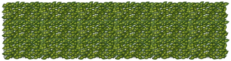 Balkono uždanga su lapais Žalia ir geltona 300 x 75 cm