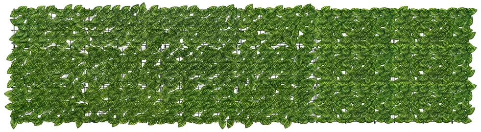 Balkono uždanga su lapais Žalia ir geltona 300 x 75 cm