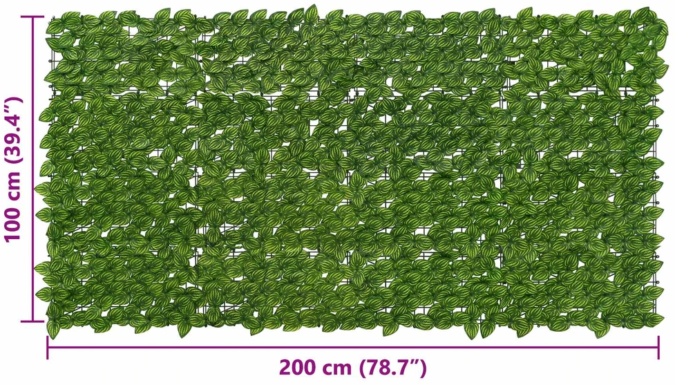 Balkono uždanga su lapais Žalia ir geltona 200 x 100 cm