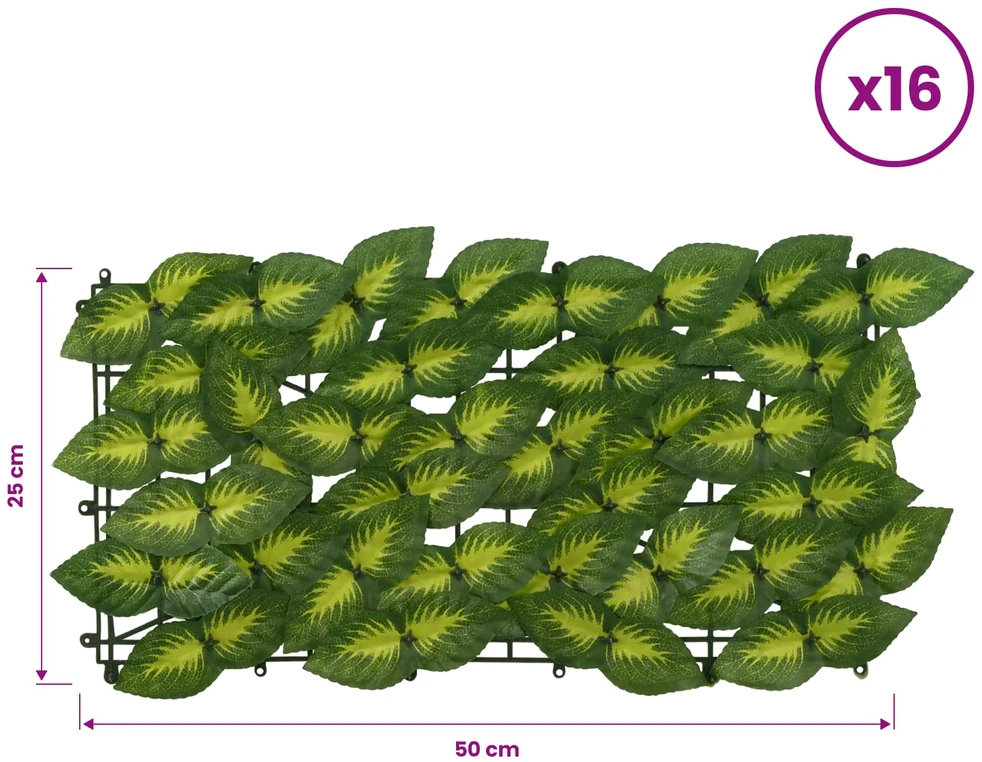 Balkono uždanga su lapais Žalia ir geltona 200 x 100 cm