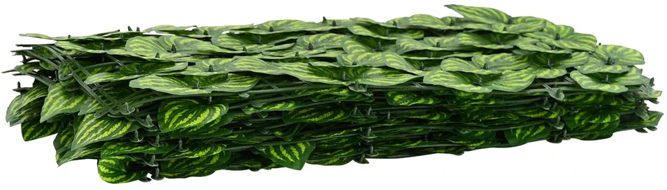 Balkono uždanga su lapais Žalia ir geltona 400 x 150 cm
