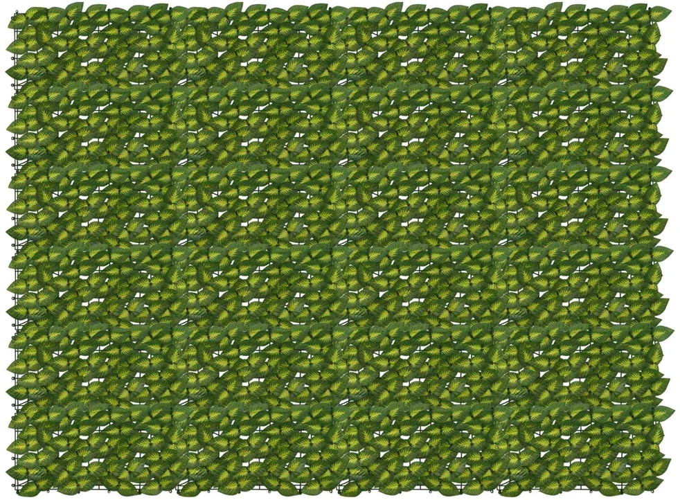 Balkono uždanga su lapais Žalia ir geltona 200 x 150 cm