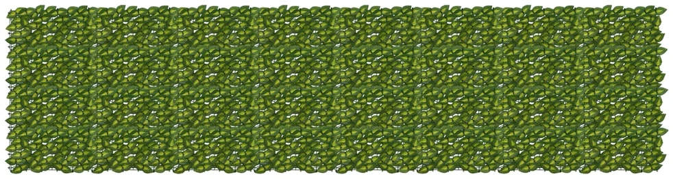 Balkono uždanga su lapais Žalia ir geltona 400 x 100 cm