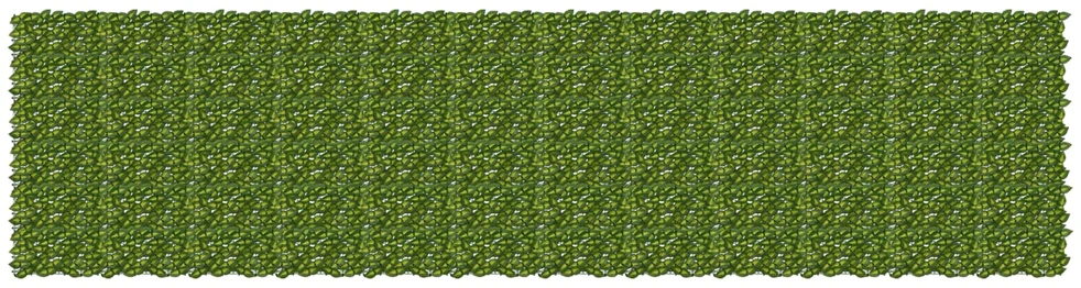Balkono uždanga su lapais Žalia ir geltona 600 x 150 cm