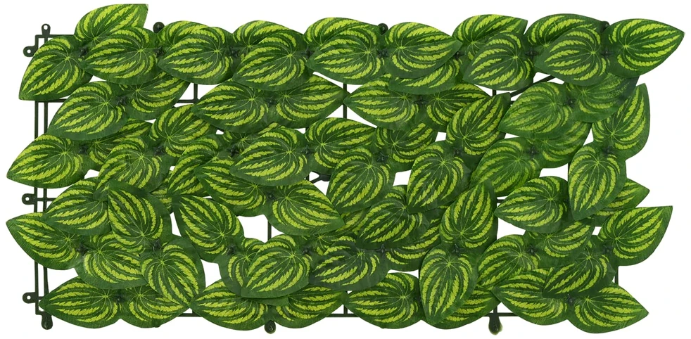 Balkono uždanga su lapais Žalia ir geltona 400 x 75 cm
