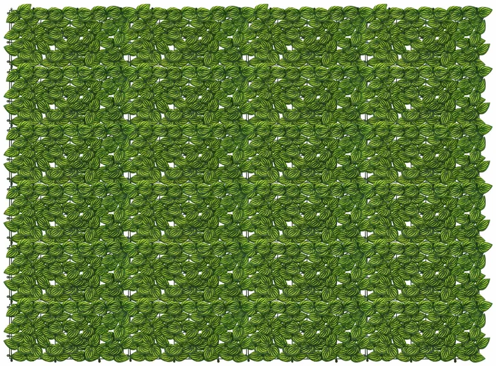 Balkono uždanga su lapais Žalia ir geltona 200 x 150 cm