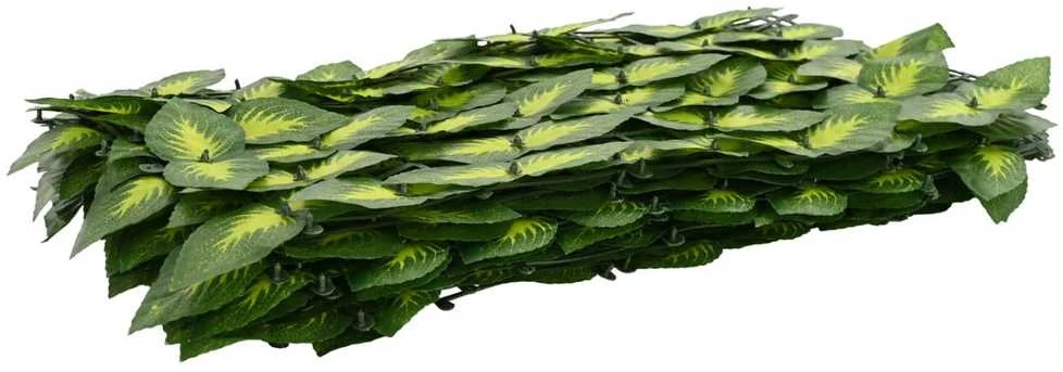 Balkono uždanga su lapais Žalia ir geltona 500 x 100 cm