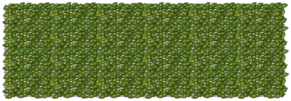 Balkono uždanga su lapais Žalia ir geltona 300 x 100 cm