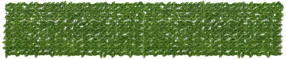 Balkono uždanga su lapais Žalia ir geltona 400 x 75 cm