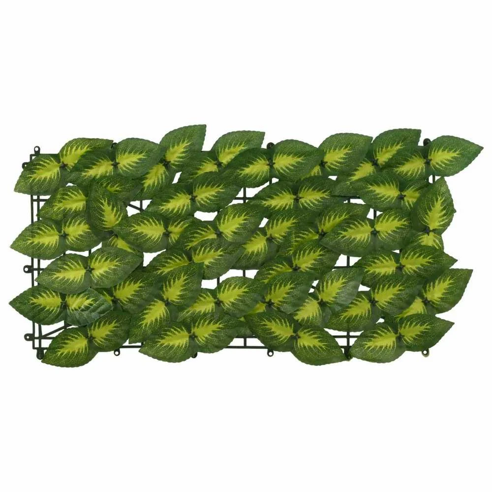 Balkono uždanga su lapais Žalia ir geltona 500 x 75 cm