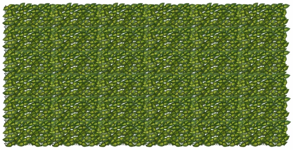 Balkono uždanga su lapais Žalia ir geltona 300 x 150 cm