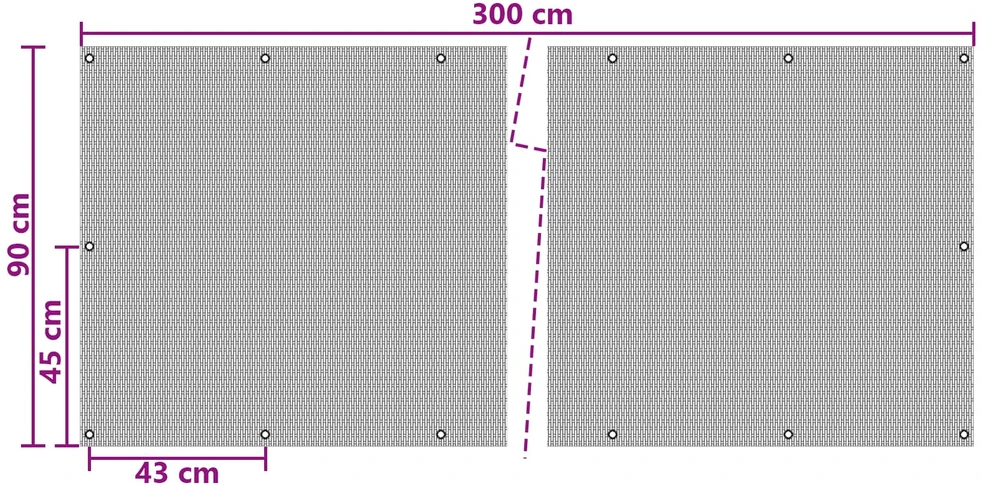 Balkono uždanga su Skylutėmis 300 x 90 cm poliratanas Antracito