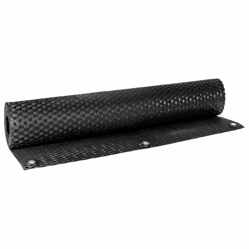 Balkono Ekranas su Skylutėmis 400 x 90 cm poliratanas Juoda