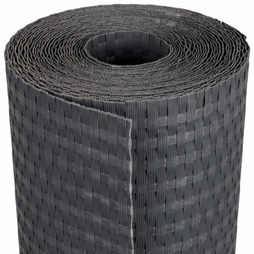 Balkono Ekranas Tamsiai pilka 400 x 100 cm poliratanas