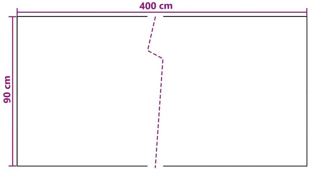 Balkono uždanga Tamsiai pilka 400 x 90 cm poliratanas